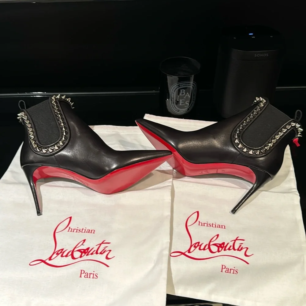 Christian Louboutin - Capaboot 85mm Spiked Napa Stiletto Ankle Boot - Picture 5 of 16